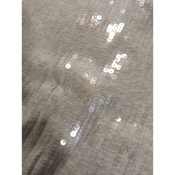 J Crew Womens Sequin Tank Top Small Gray Scoop Neck Sleeveless Dressy Party - Picture 2 of 7